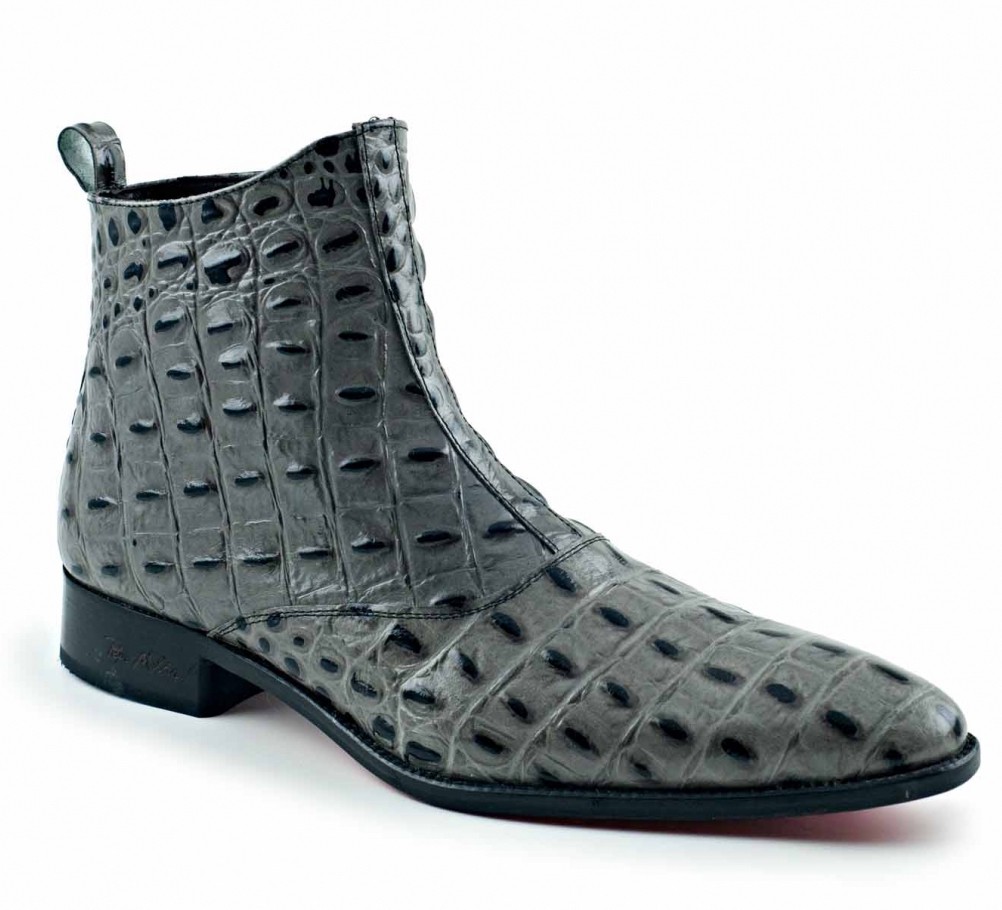 grey croc boots