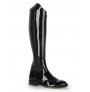 Black suede leather riding style boots