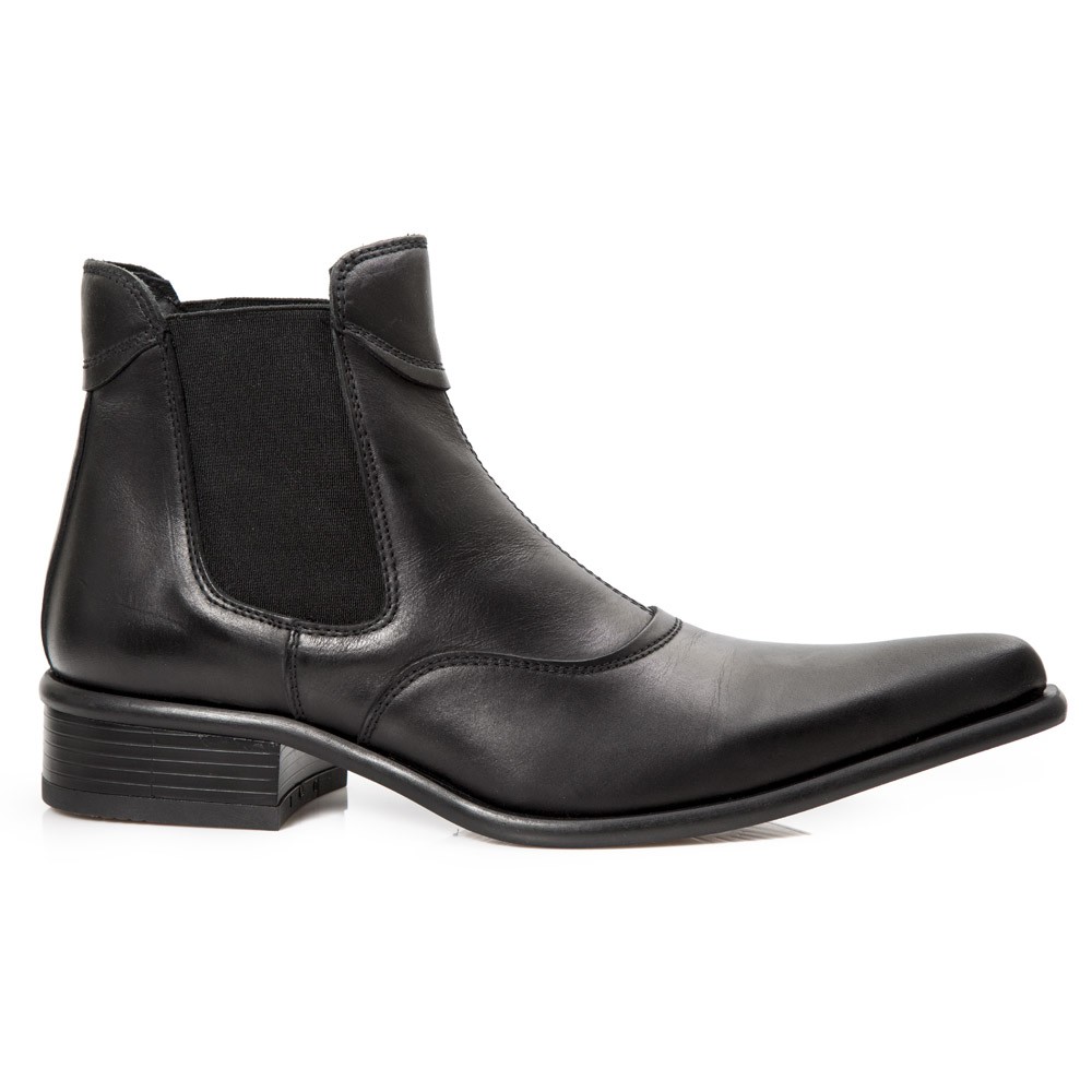 VARNISHED BLACK ANKLE BOOTS FOR MEN Formal boots for