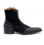 Trendy Pointed toe leather ankle boots for men