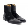 Trendy Pointed toe leather ankle boots for men