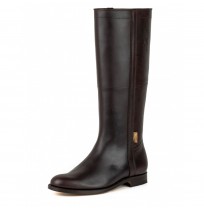 Traditional brown leather riding boots