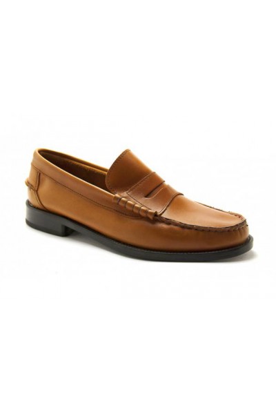 Mocassins cuir camel