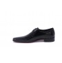 Black varnished leather shoes for men with and steel heel