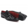 Black patent leather shoes for men without laces