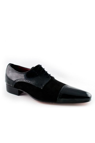 Black patent leather and suede shoes for men Black patent leather and suede shoes for men