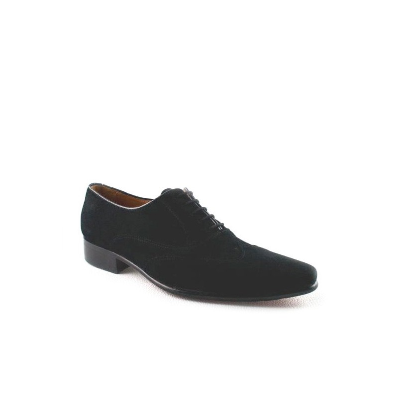 SUEDE BLACK OXFORD SHOES Black suede leather dress lace up shoes