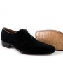 Black suede formal shoes for men 