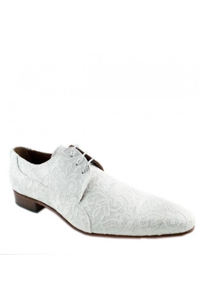 Smart white lace shoes for men White 