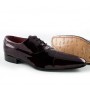 Maroon patent leather shoes for men 