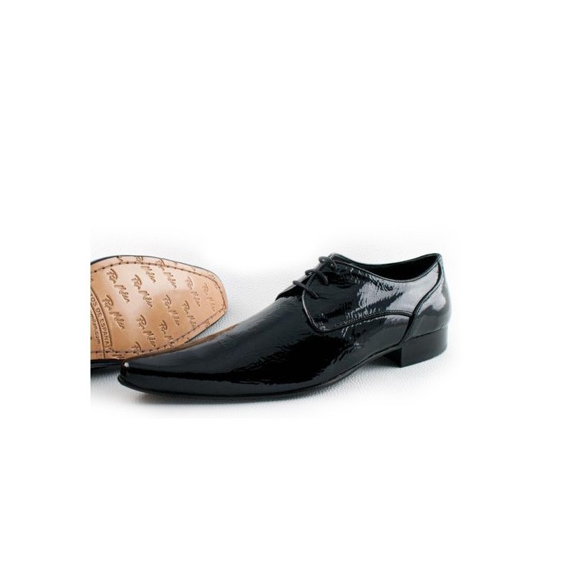 Black patent leather derbys FORMAL BLACK LEATHER WEDDING SHOES FOR MEN