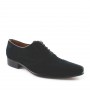 Black suede formal shoes for men 