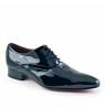 Black patent leather shoes for men