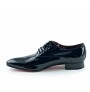 Black patent leather shoes for men