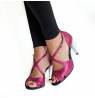 Fushia T-strap heels