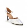 Classic white satin bridal shoes