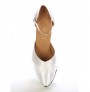 Classic white satin bridal shoes