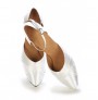 Classic white satin bridal shoes