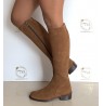 Suede camel boots