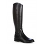 Black leather riding boots for women
