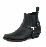 Black biker ankle boots for men