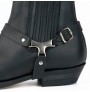 Black biker ankle boots for men