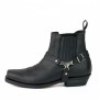 Black biker ankle boots for men