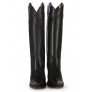 High leather cowboy boots for women