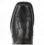 Black leather western biker boots