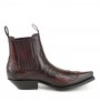 Burgundy leather ankle cowboy boots