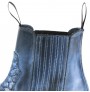 Blue snakeskin cowboy ankle boots for men