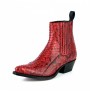 Ladies red snakeskin cowboy boots