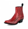 Ladies red snakeskin cowboy boots