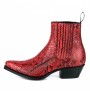 Ladies red snakeskin cowboy boots