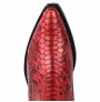 Ladies red snakeskin cowboy boots