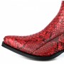 Ladies red snakeskin cowboy boots