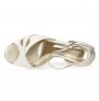 White patent leather bridal heels