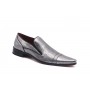 Black patent leather shoes for men without laces