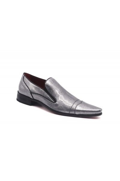 Black patent leather shoes for men without laces