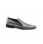 Black patent leather shoes for men without laces