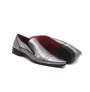 Black patent leather shoes for men without laces