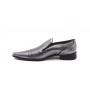 Black patent leather shoes for men without laces