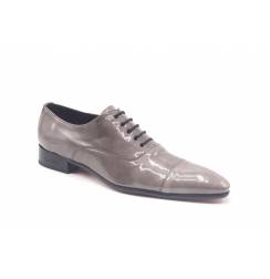 Black patent leather and suede shoes for men 