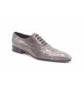 Taupe patent leather shoes for men