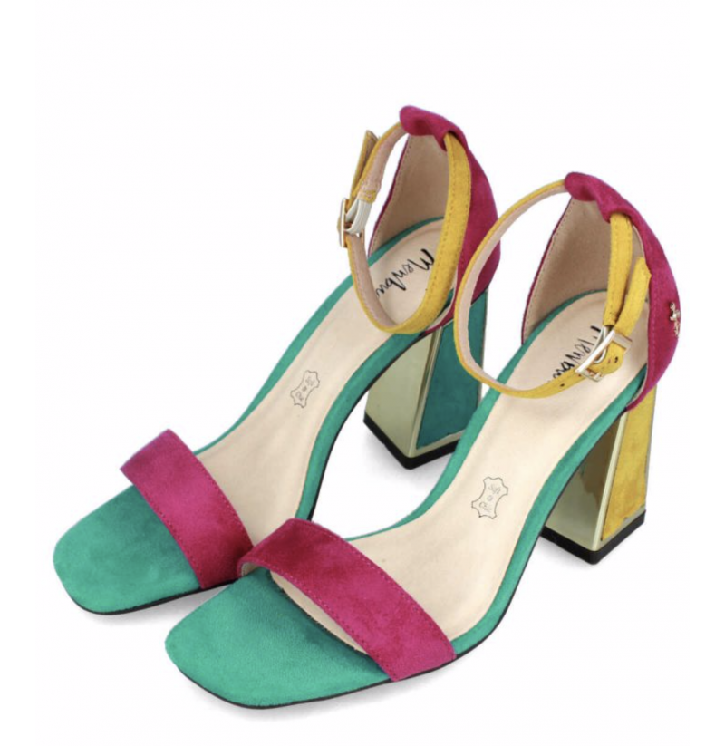 Trendy multicolour heels open toe ELEGANT MULTI COLOR SHOES WITH ...