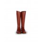 Red vintage leather riding boots