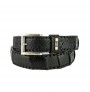 Black crocodile skin Belt