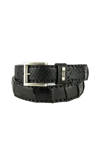 Black crocodile skin Belt