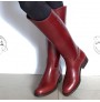 Red vintage leather riding boots