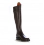 Made to measure brown leather riding boots